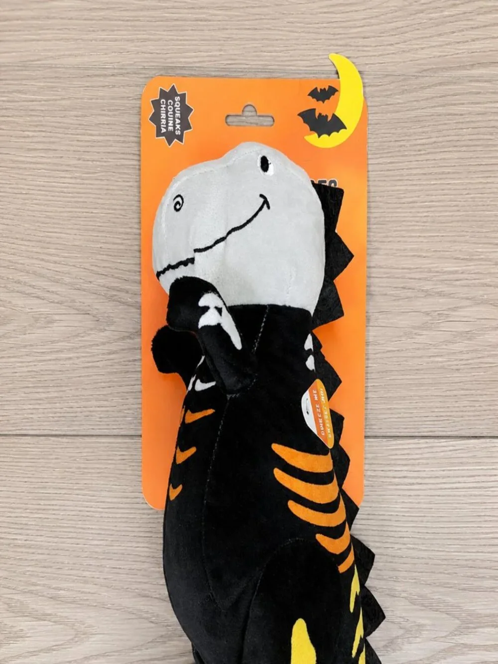 NWT Fringe Studio Halloween Skeleton Dinosaur Plush Dog Toy – Squeaky